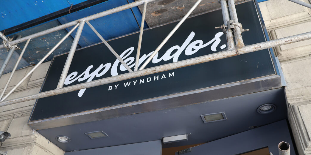 a sign on a building