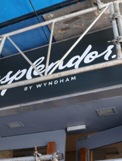 a sign on a building