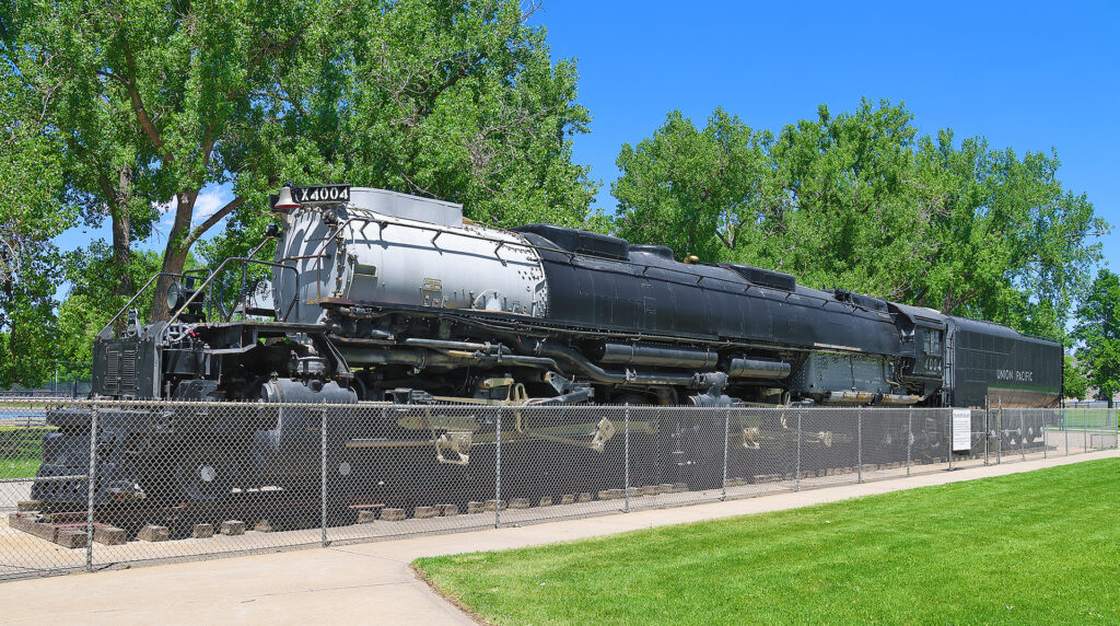 The Mighty Big Boy Locomotive 4004 in Cheyenne in Wyoming